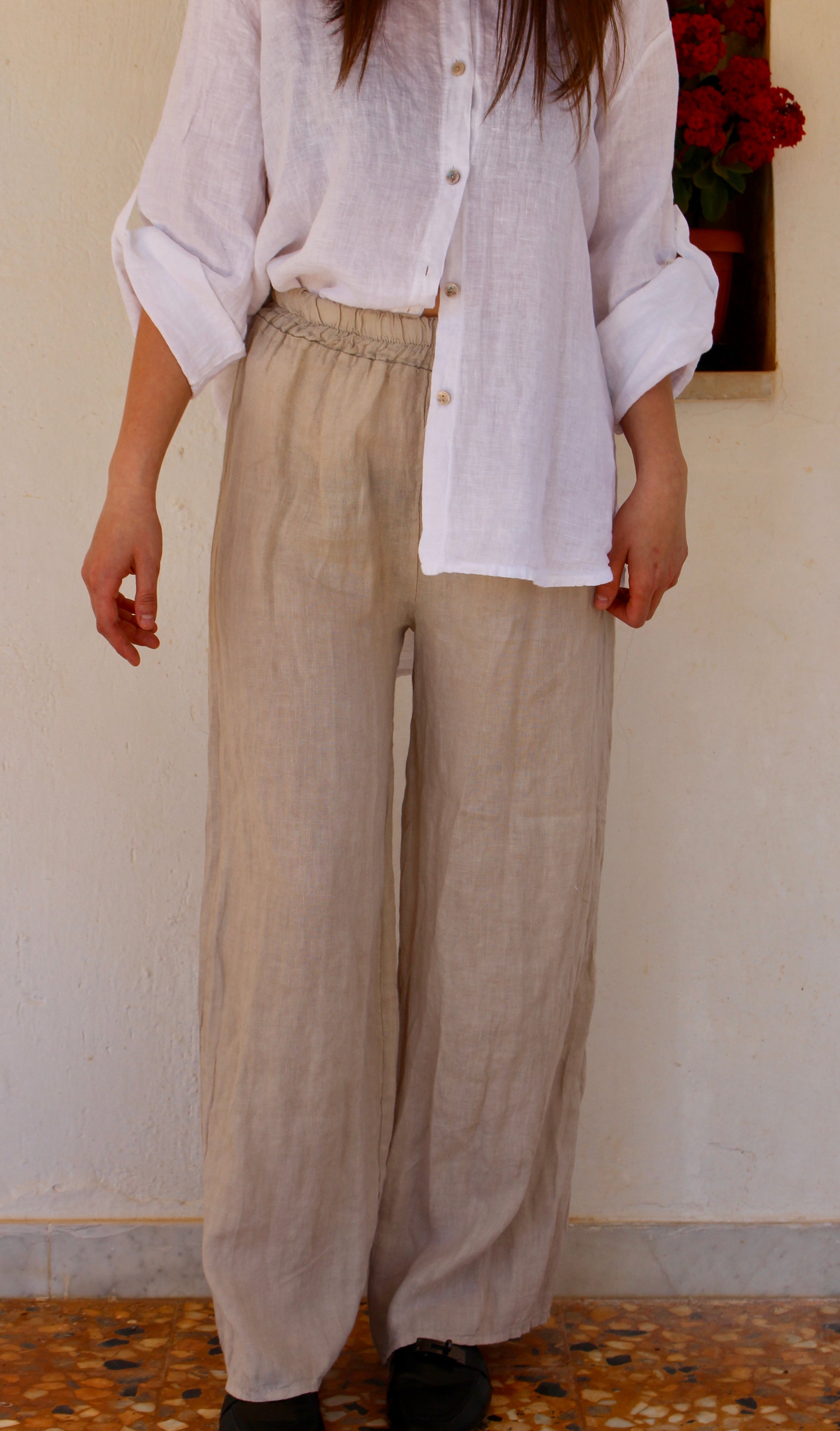PANTALONI DI LINO